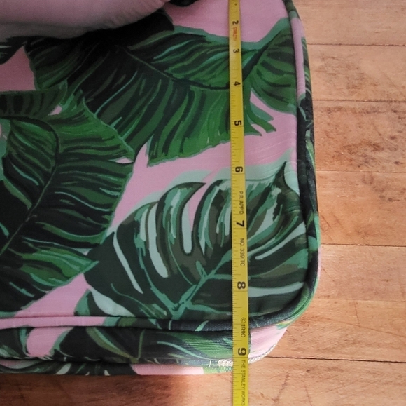Sophia Joy Pink and Green Leaf Print Travel Cosmetic Bag - Picture 9 of 9